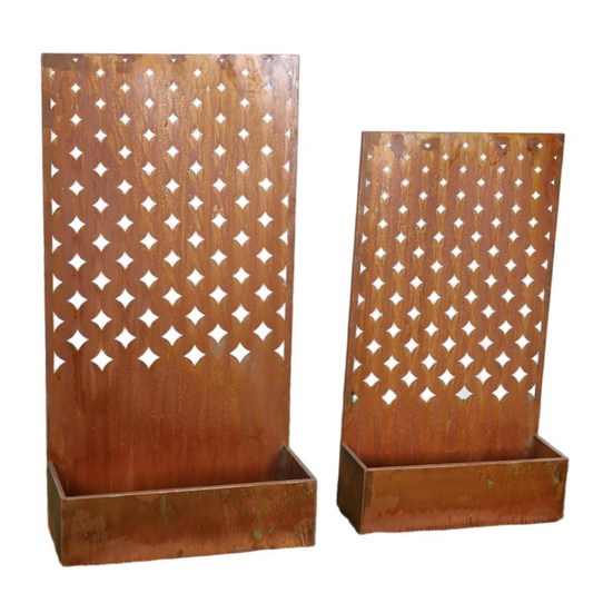 Brown Planters Set of 2 Pots & Planters Small - 45x16x80cm