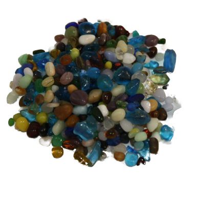 Blue Multi Mix Glass Beads Aquarium Gravel & Substrate  