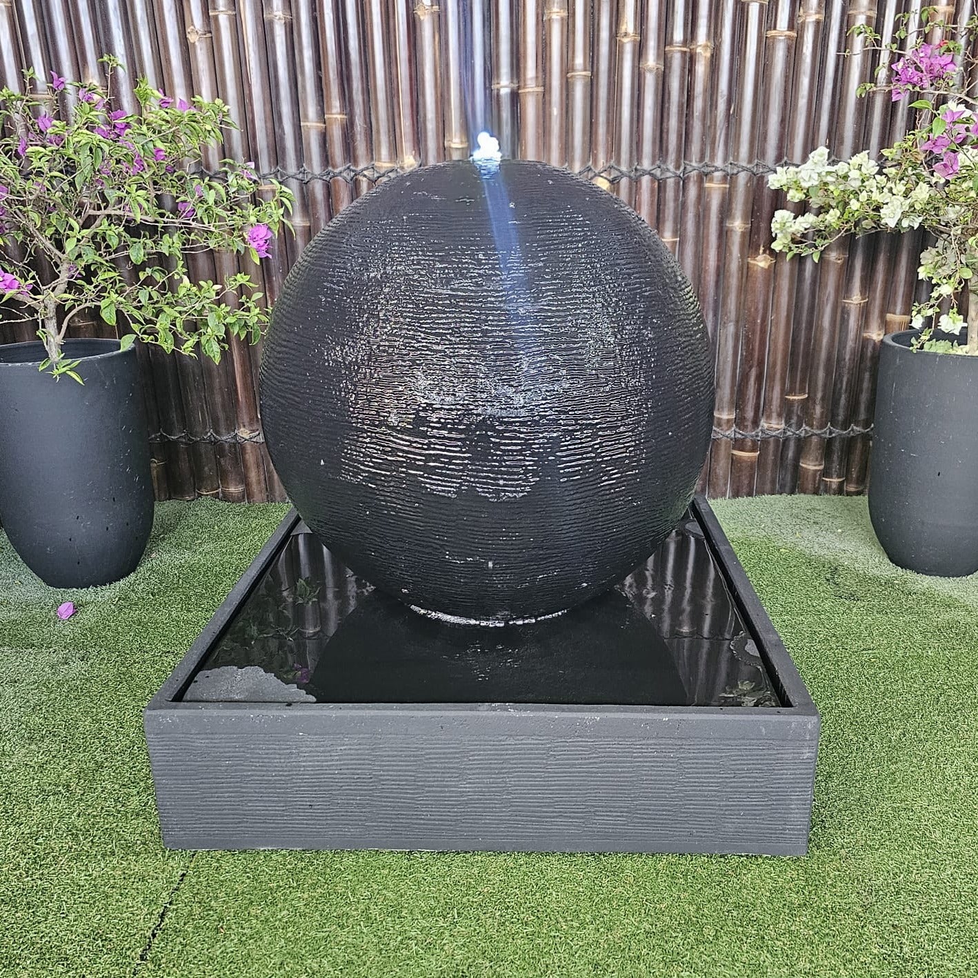Luna Ball Fountain – Large Water Feature Charcoal Standard