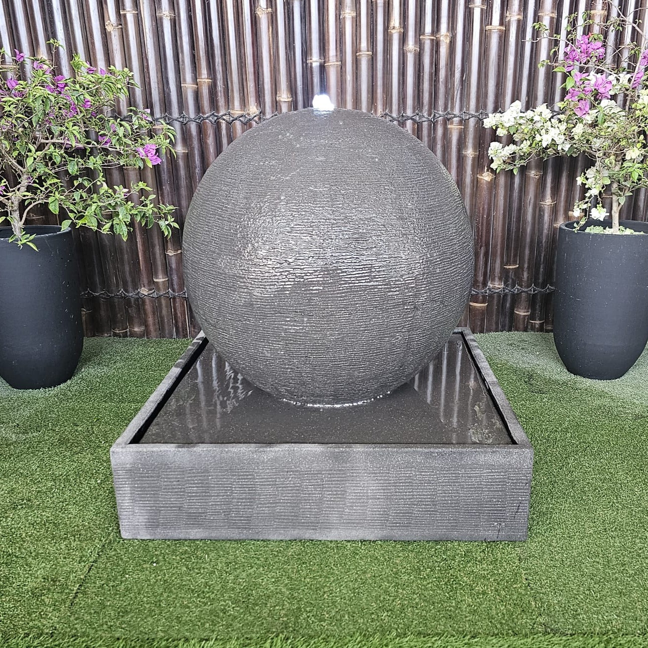 Luna Ball Fountain – Large Water Feature Grey Standard