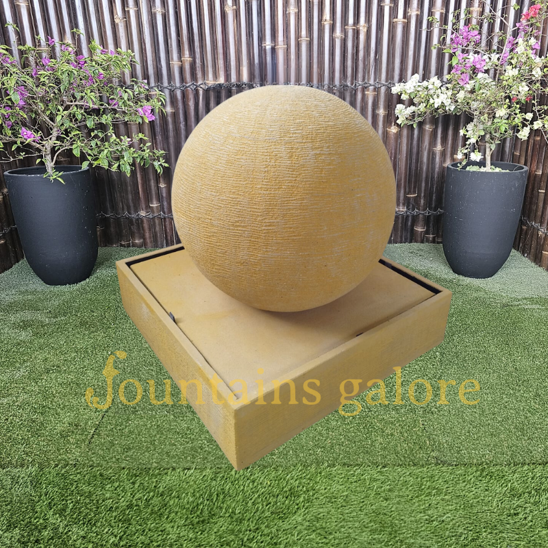 Luna Ball Fountain – Large Water Feature Sandstone Standard (240V)