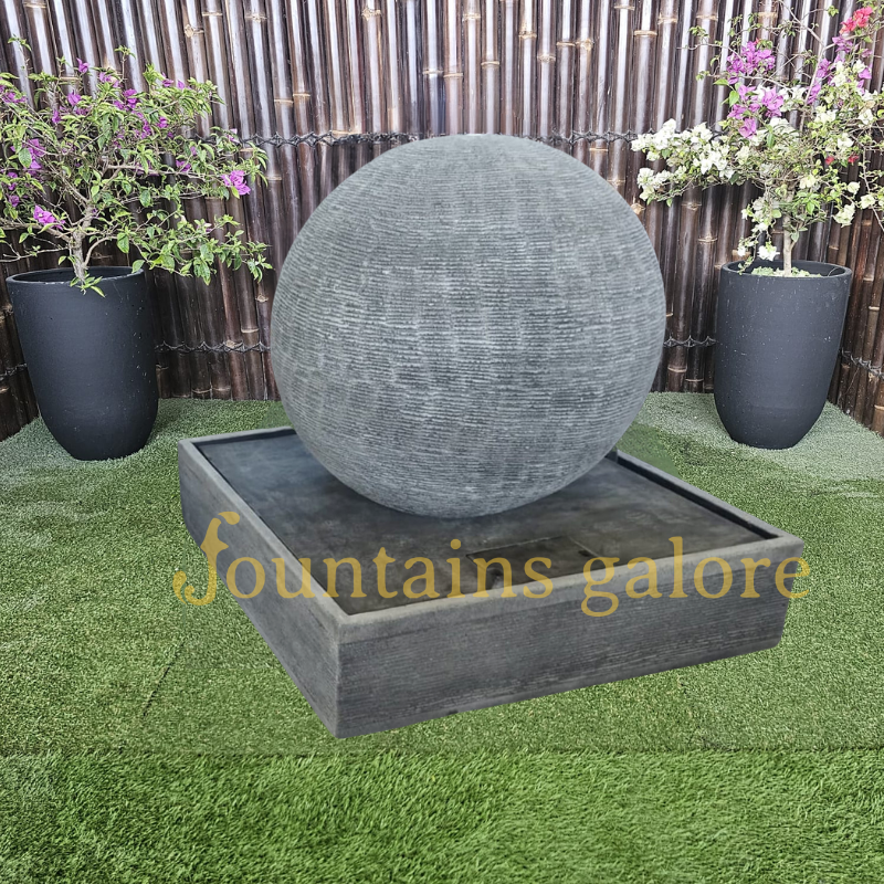 Luna Ball Fountain – Large Water Feature Slate Standard (240V)