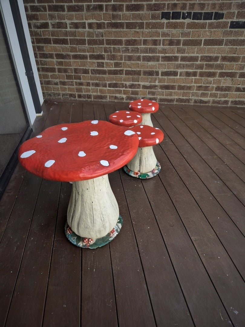 Milk Mushroom Statue Grey Statue