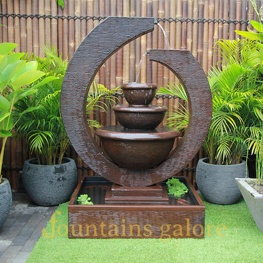Eclipse Fountain (Original) – Large Water Feature Rust Standard (240V)