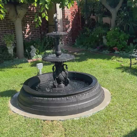Two Tier Heron Fountain Water Feature
