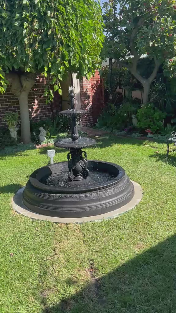 Two Tier Heron Fountain Water Feature