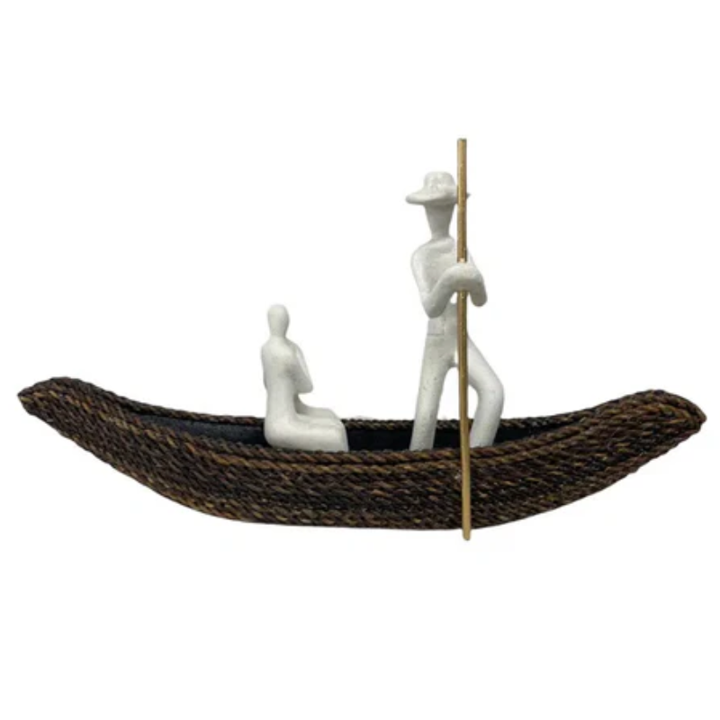 Small Gondola Rattan Statue Statue  