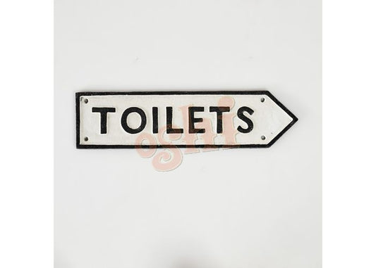 Toilets Right Arrow Sign Décor  