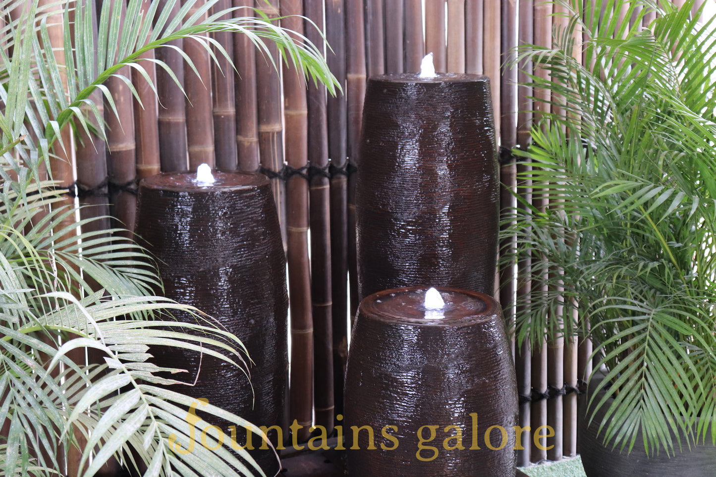 Triple Cigar Fountain Water Feature  