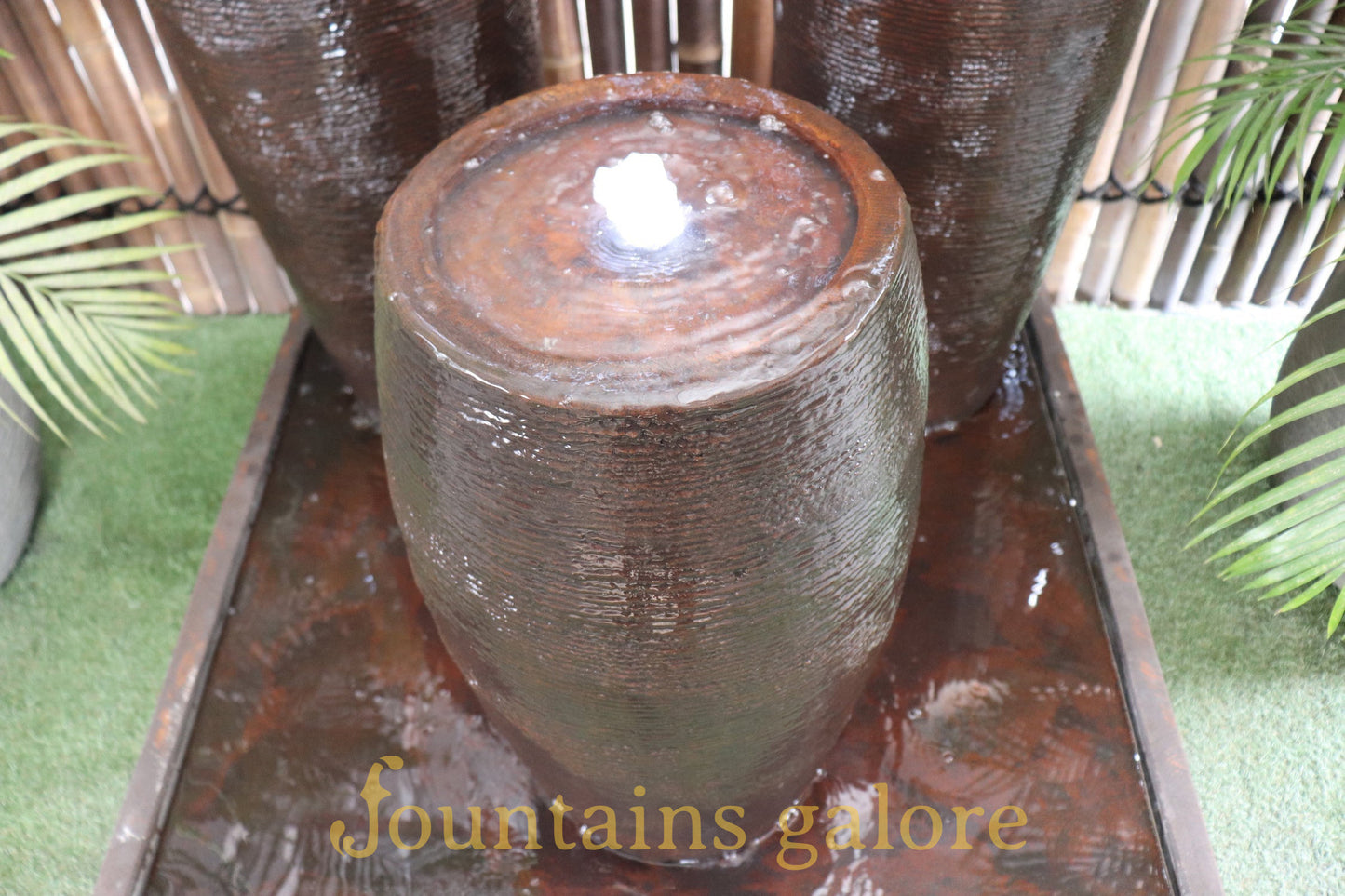 Triple Cigar Fountain Water Feature  