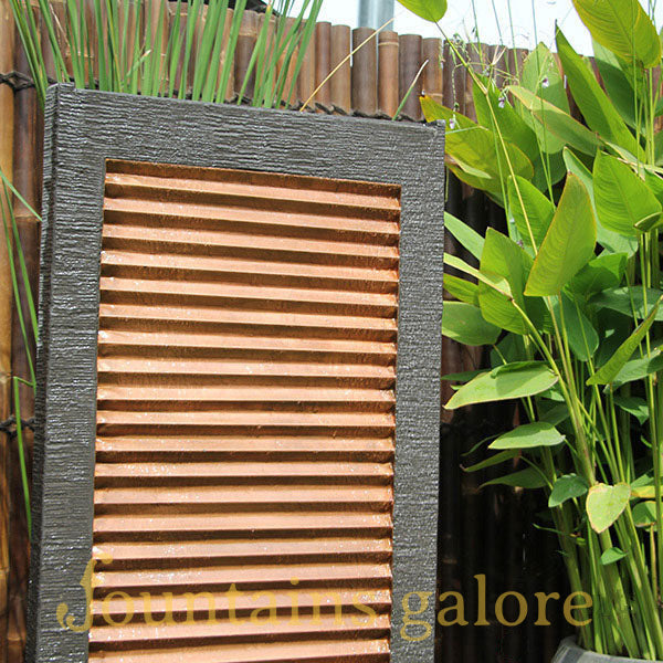Zig Zag Copper Wall Fountain