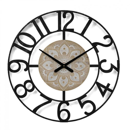 Wooden and Metal Clock Decor  