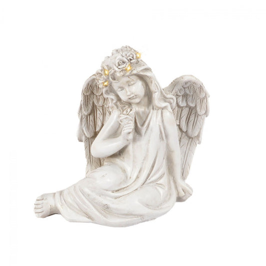 Leaning Angel with LED