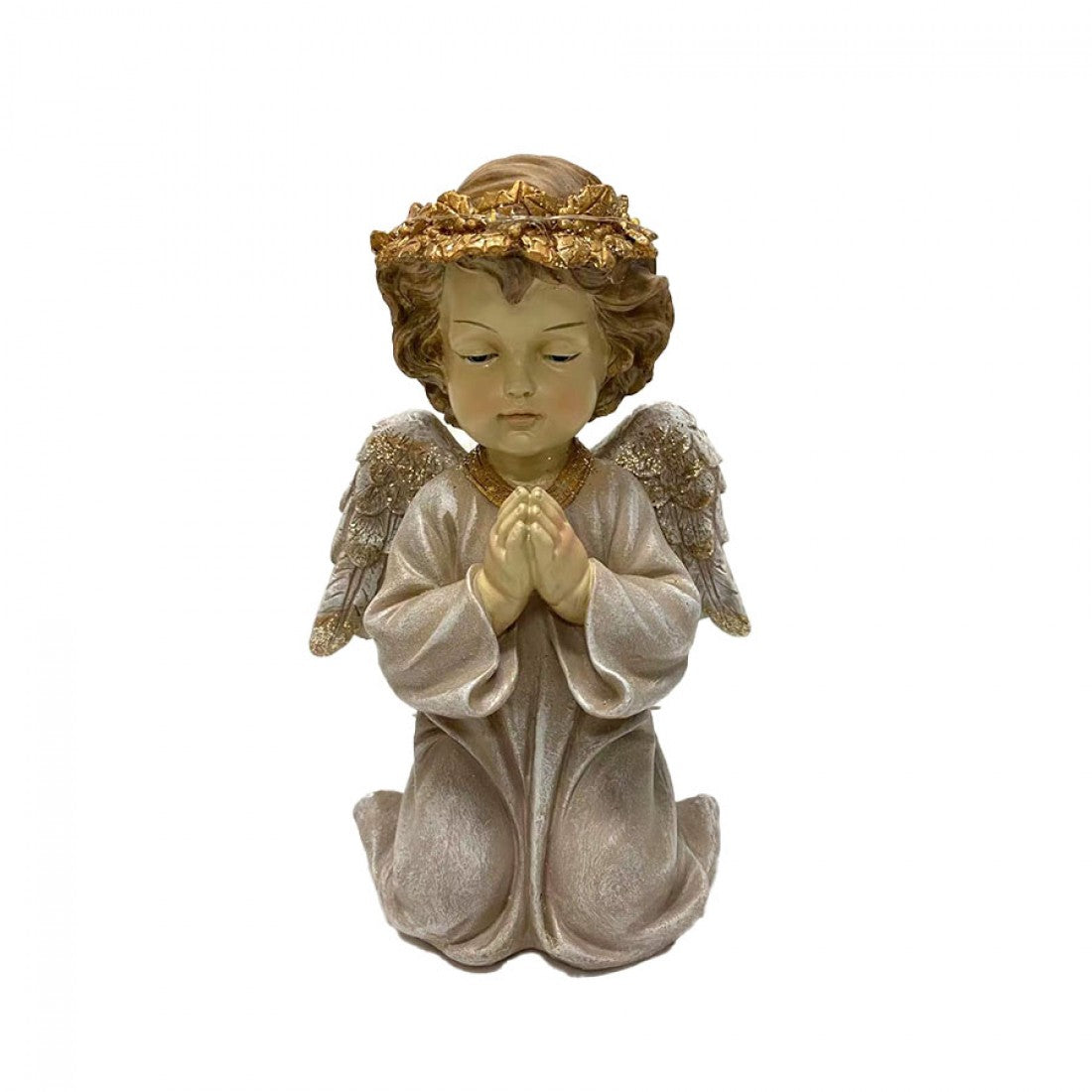 X'mas Cherub Praying Statue  