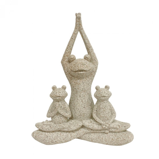 Frog Family Yoga Statue Statue  