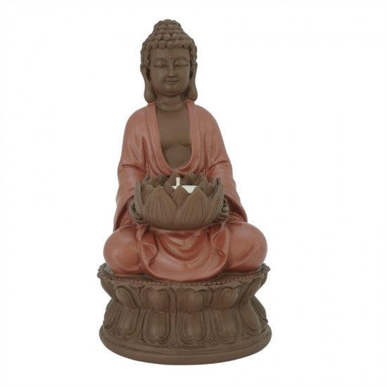 Resting Buddha Candle Holder Statue  