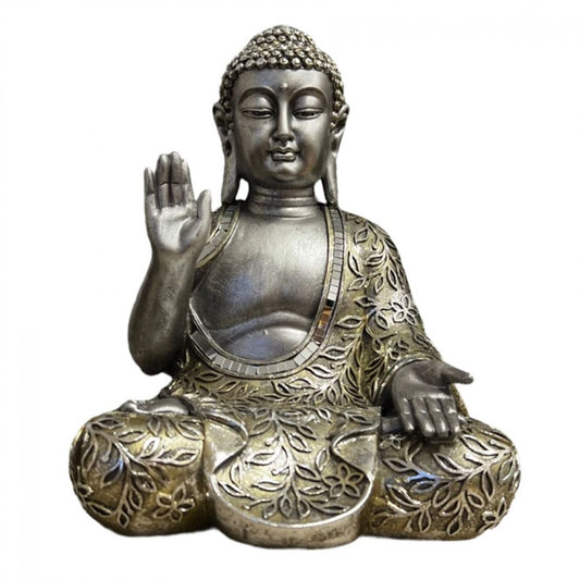 Meditating Buddha with Palm Statue Statue  