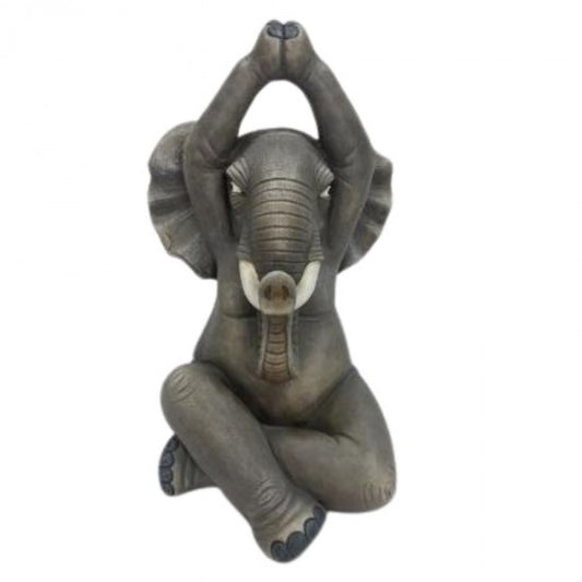 Palm Tree Pose Elephant Statue  