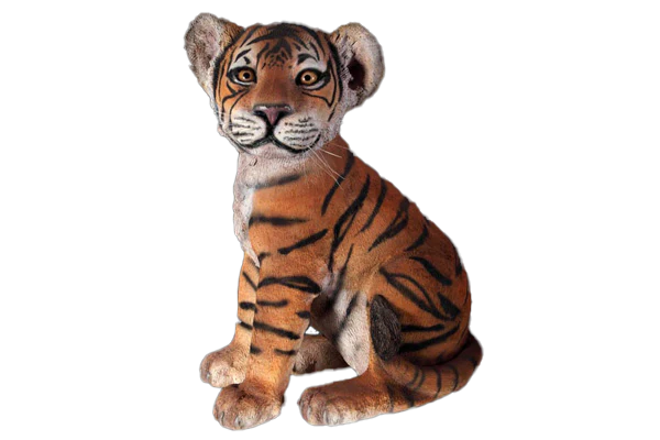 Tiger Cub Sitting Fibreglass Statue