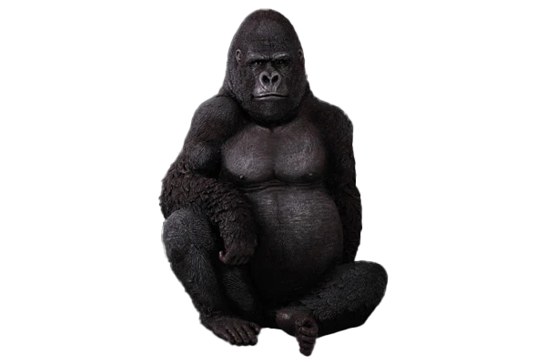 Silver Back Gorilla Fibreglass Statue