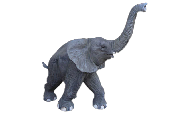 Baby Elephant Walking Fibreglass Statue