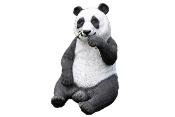 Panda Eating Fibreglass Statue