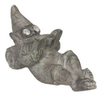 Solar Gnome Chilling Statue Statue  