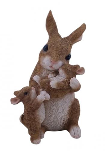 Mama Rabbit with Babies Statue Statue  
