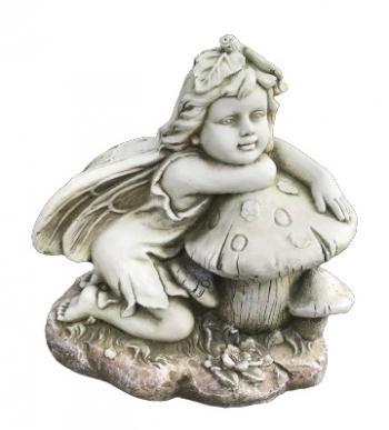 Fairy with Mushroom Statue Statue  