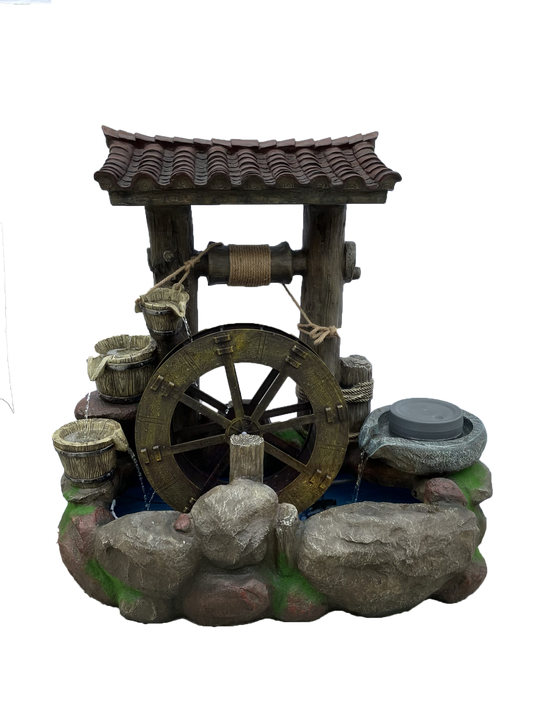 Bavarian Water Wheel Fountain Water Feature  