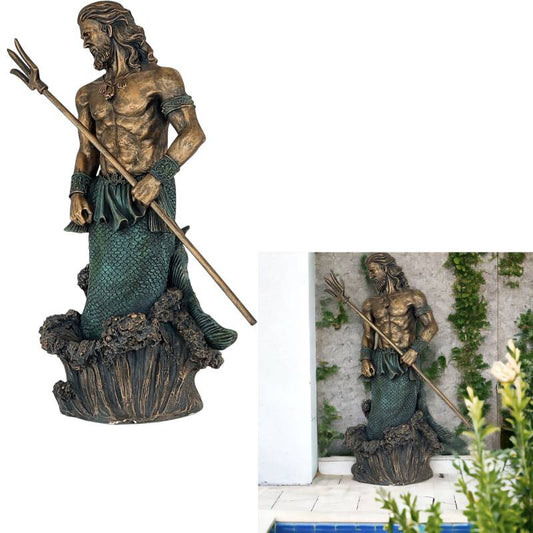 Merman Triton Statue Statue Willis Lane  
