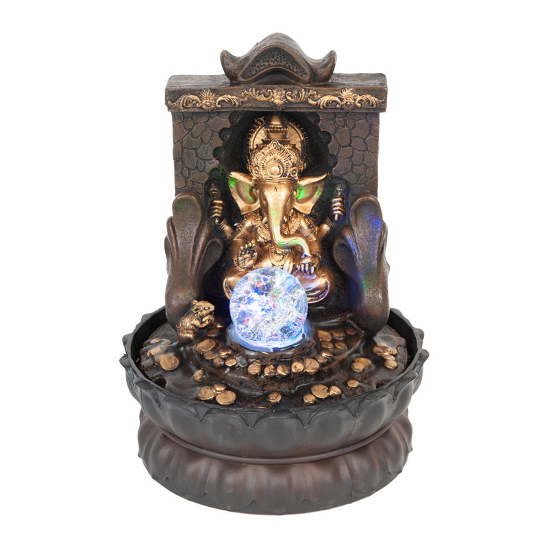 Gilt Ganesha Fountain Water Feature  