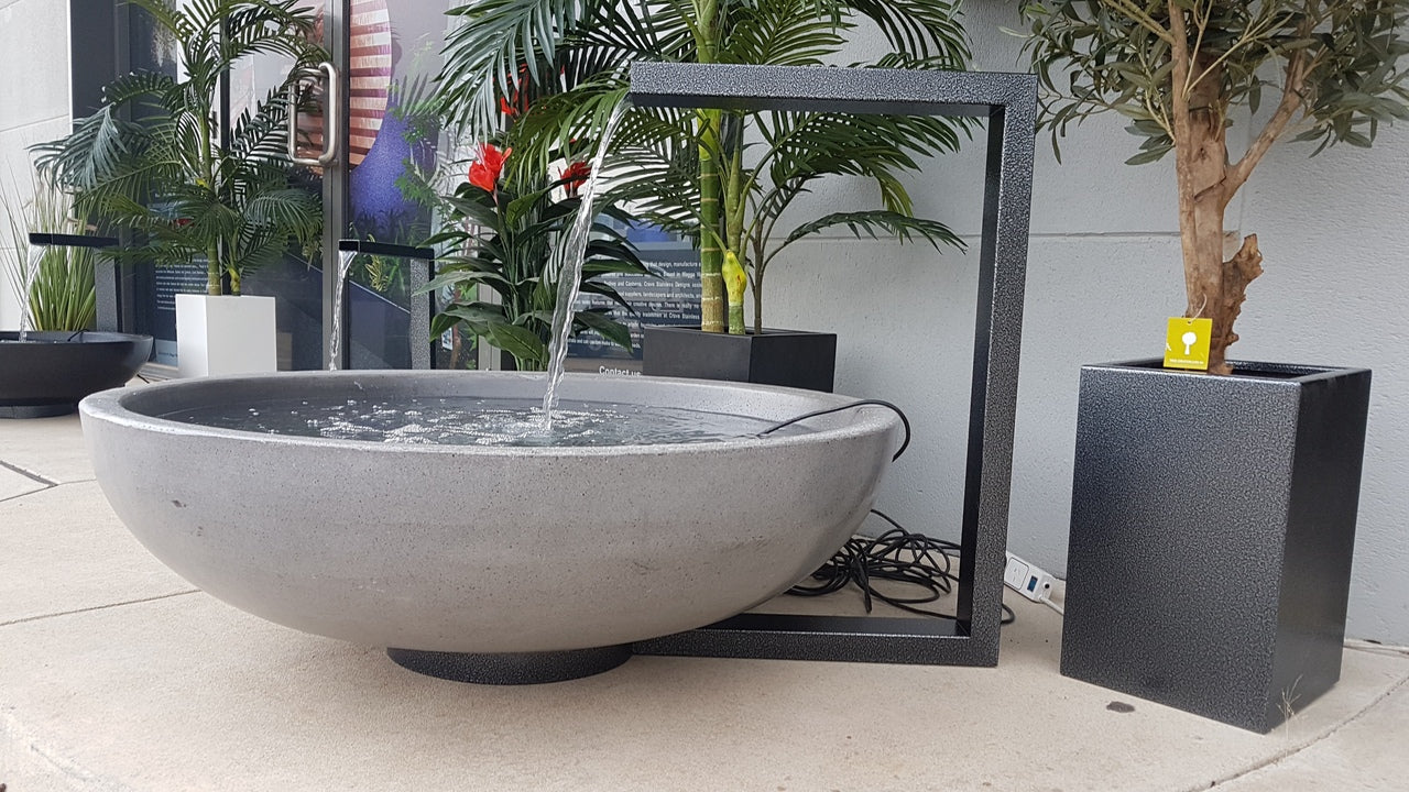 Kai UrbanCrete Water Bowl Water Feature Large Cement