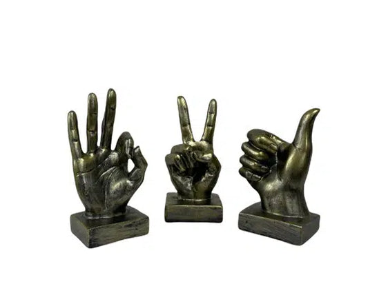 Bronze Hand Gestures Statue Perfect Gesture 