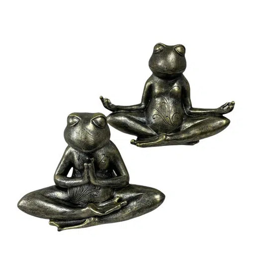 Bronze Yoga Frog