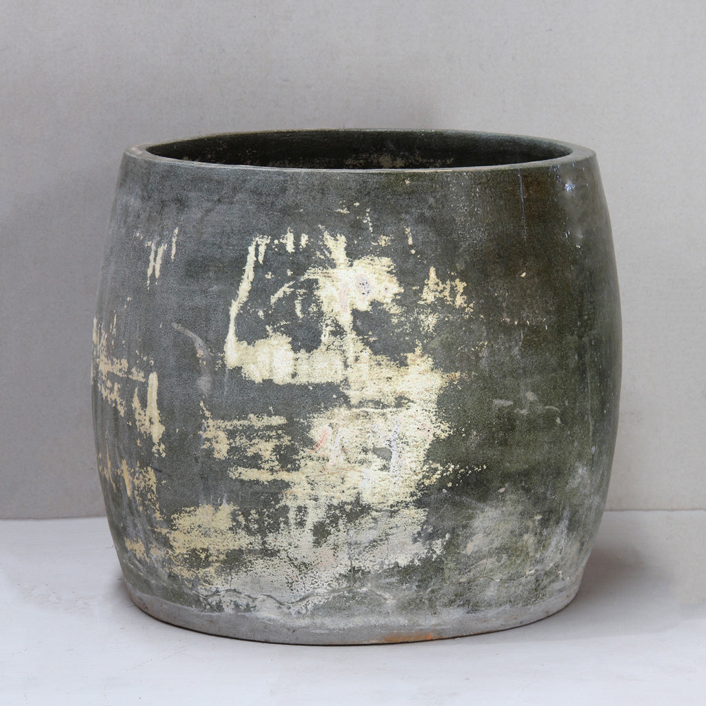 Thai Limestone Barrel Pot