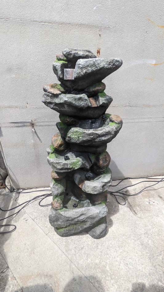 Stacked Rocks Fountain Water Feature  
