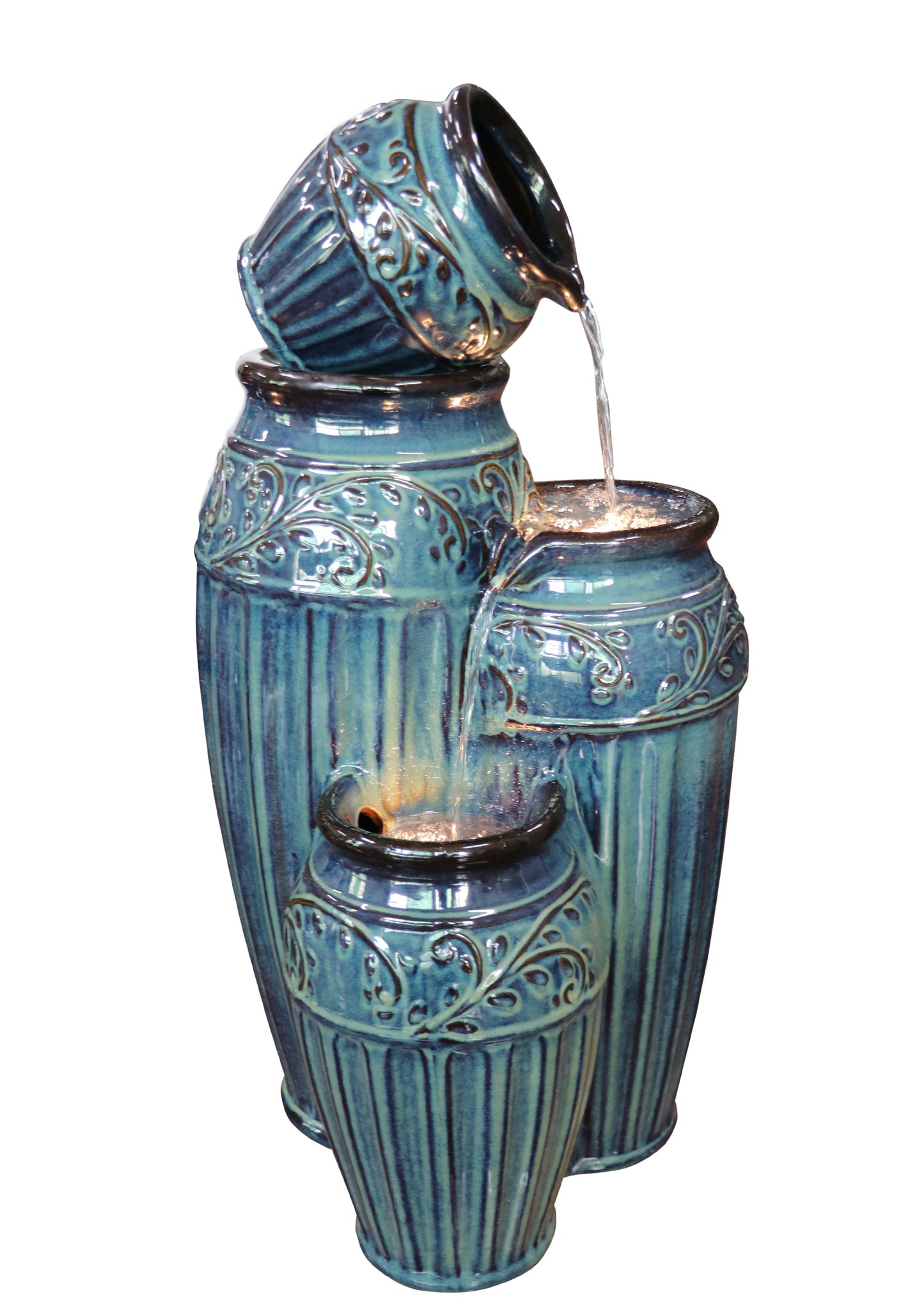 Rosaleda Glazed Ceramic Water Feature