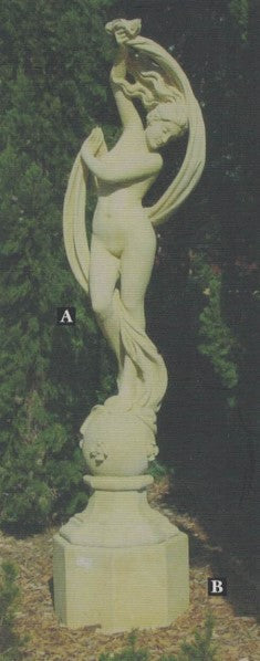Lady Standing on Ball Statue
