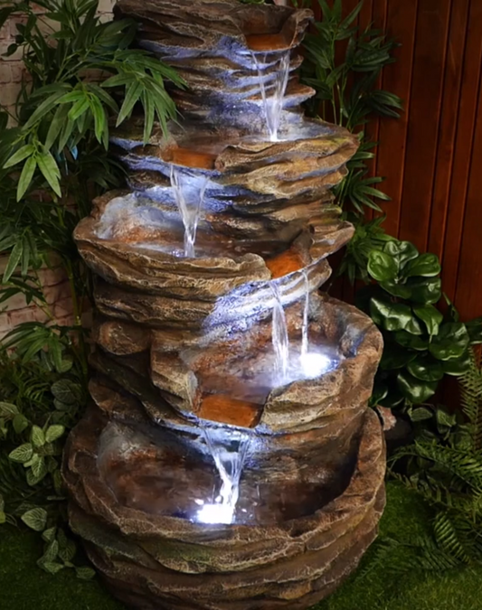 Stacked Slates Fountain Water Feature  