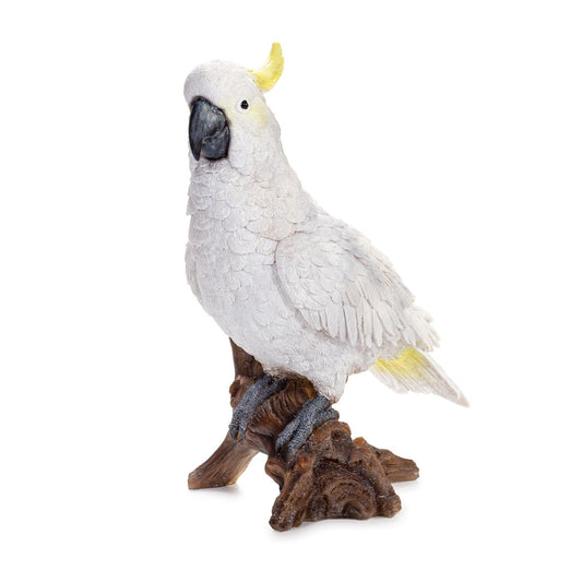 Cockatoo on Stump Figurine Statue  