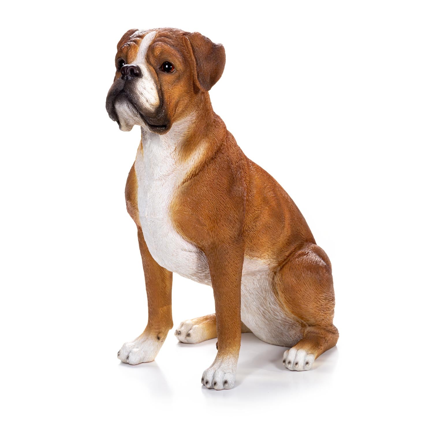 Large Tan & White Boxer Figurine Statue Takasho  
