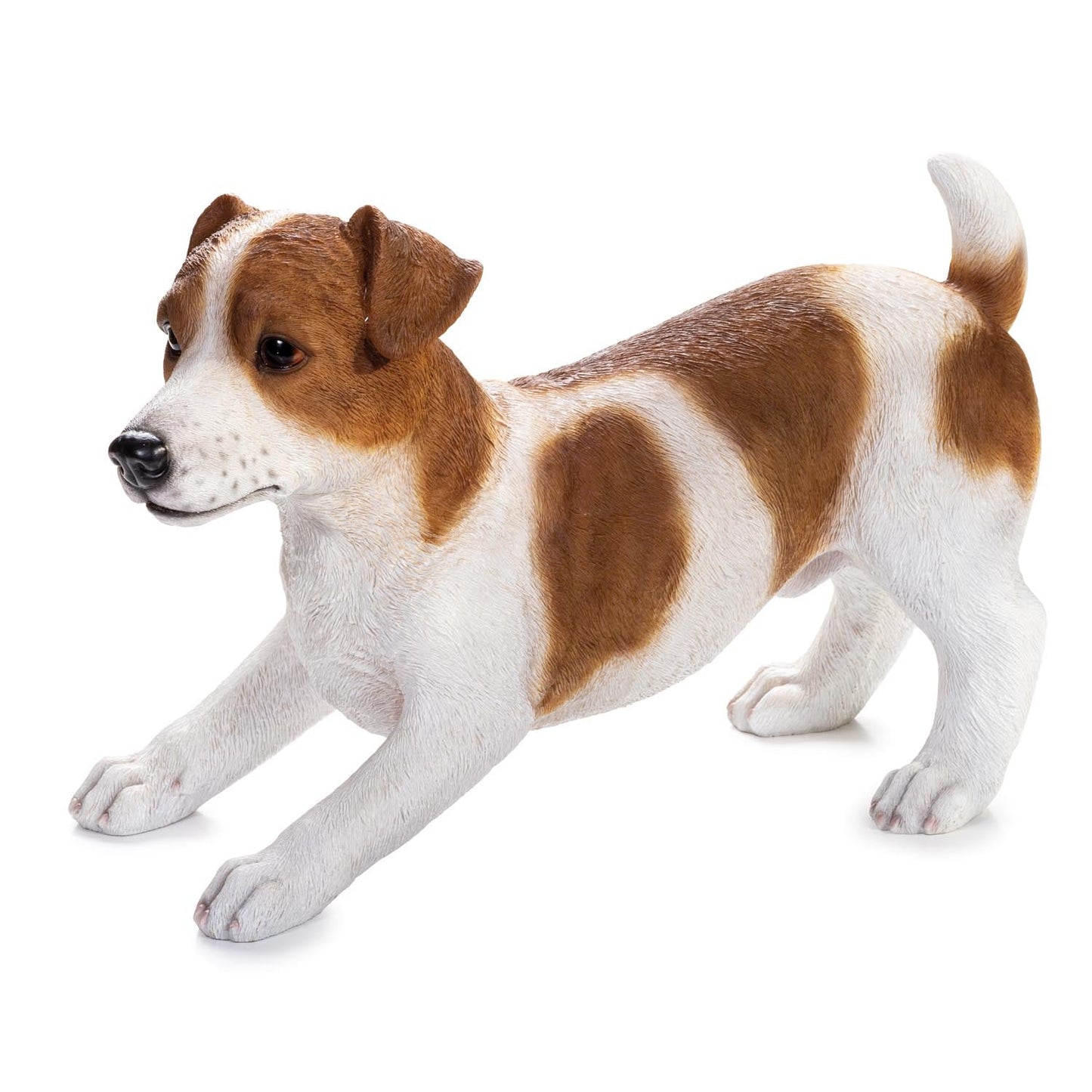 Brown & White Jack Russel Figurine Statue  