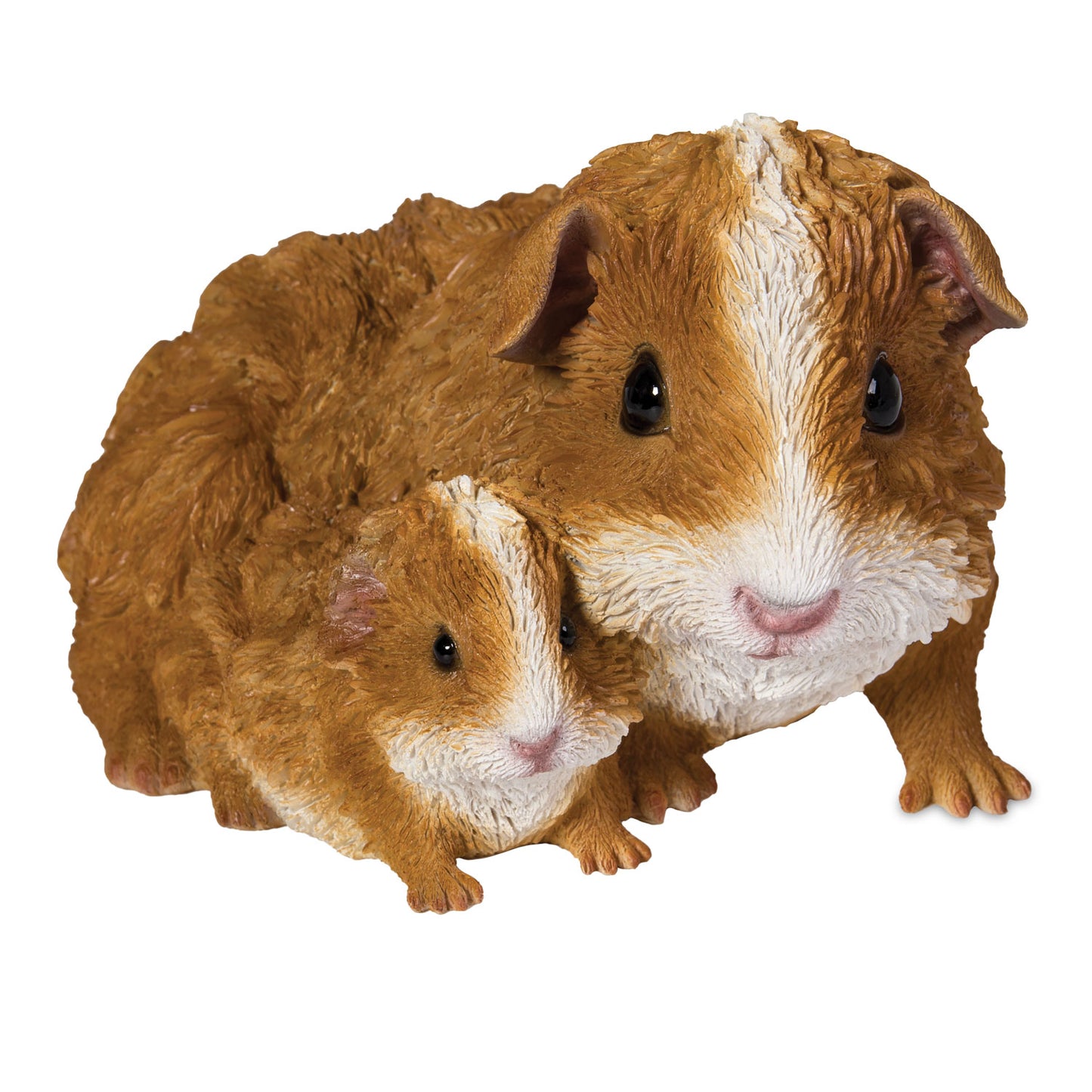 Guinea Pigs – Mother & Baby Statue Brown & White 