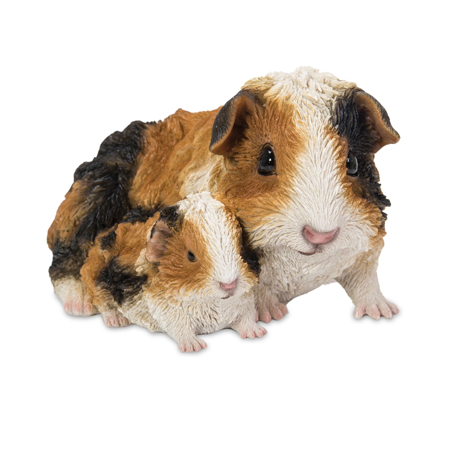 Guinea Pigs – Mother & Baby Statue Tri Colour 