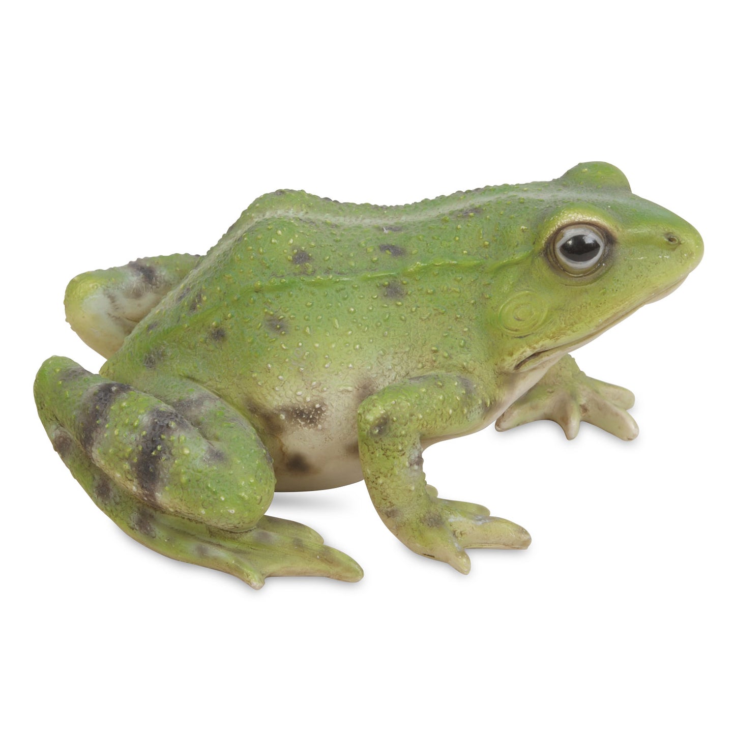 Green Frog Squatting Statue Small 