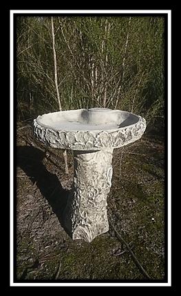 Trunk Birdbath Bird Bath Rock Solid Statues  