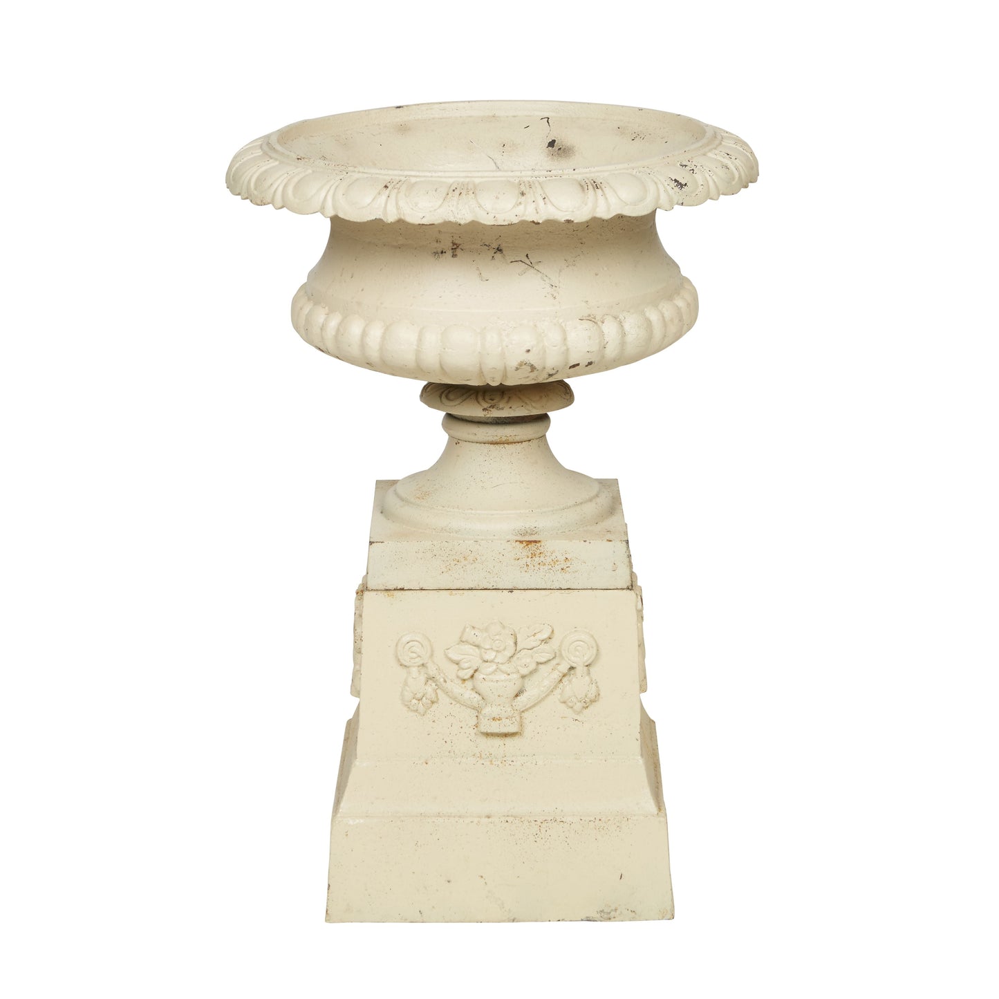 Cast Iron Tuscan Urn & Pedestal