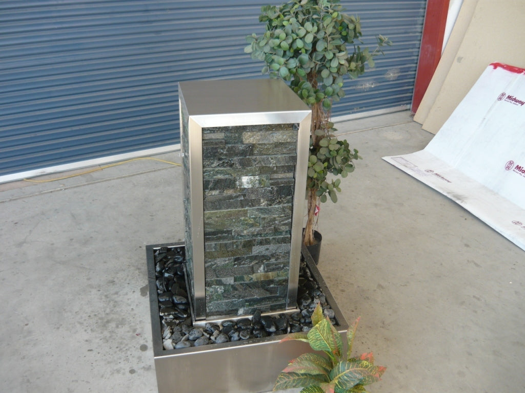 Orion Column Water Feature Water Feature Stacked Stone (W70 x D90 x H125cm) 