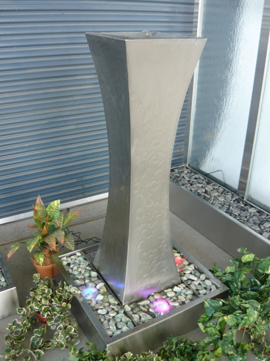 Orion Column Water Feature Water Feature Hourglass (W70 x D70 x H138cm) 